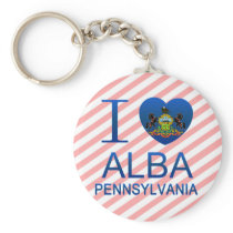 I Love Alba, PA Key Chain