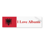 I Love Albania Bumper Bumper Sticker