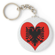 I Love Albania Keychain