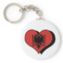 I Love Albania Keychain