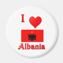 I Love Albania Refrigerator Magnets