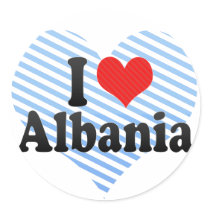 I Love Albania Round Sticker