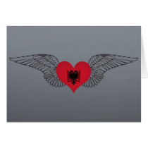 I Love Albania -wings Greeting Card