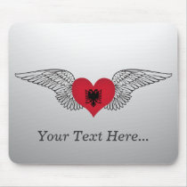 I Love Albania -wings Mouse Pads