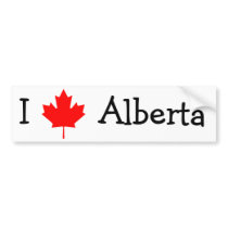 I Love Alberta Bumper Sticker