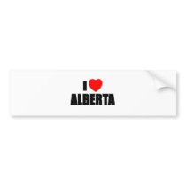 I Love Alberta Bumper Sticker