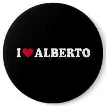 I LOVE ALBERTO BUTTON