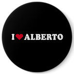 I LOVE ALBERTO buttons