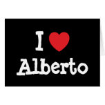 I love Alberto heart custom personalised cards