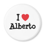 I love Alberto heart custom personalised magnets