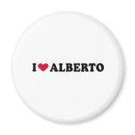 I LOVE ALBERTO magnets