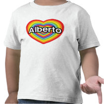 I love Alberto, rainbow heart