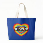 I love Alberto, rainbow heart bags