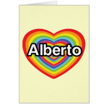 I love Alberto, rainbow heart