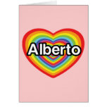 I love Alberto, rainbow heart cards