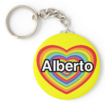 I love Alberto, rainbow heart