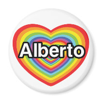 I love Alberto, rainbow heart