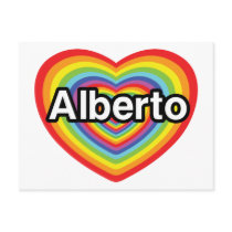 I love Alberto, rainbow heart