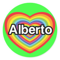 I love Alberto, rainbow heart
