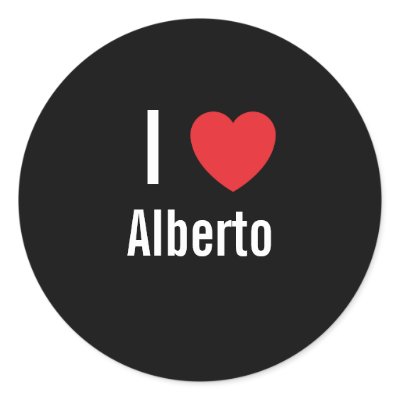 I love Alberto Stickers by funnycustomtshirts