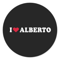I LOVE ALBERTO ROUND STICKER