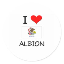 I Love ALBION Illinois Stickers