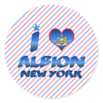 I love Albion, New York Round Stickers