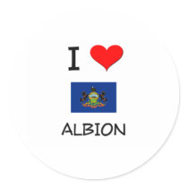 I Love Albion Pennsylvania Sticker