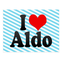 I love Aldo Post Card