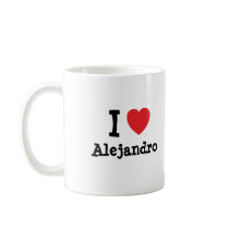 I love Alejandro heart custom personalised Mugs