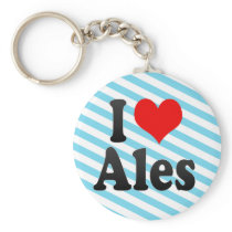 I Love Ales, France Key Chain
