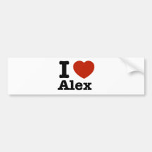 I love Alex Bumper Sticker