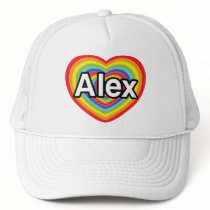 I love Alex, rainbow heart