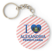 I Love Alexandria, PA Keychains