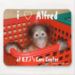 I Love Alfred the Baby Orangutan Mousepad