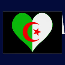 I Love Algeria Heart cards