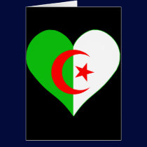 I Love Algeria Heart cards