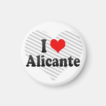 I Love Alicante, Spain Magnets
