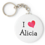 I Love Alicia keychains
