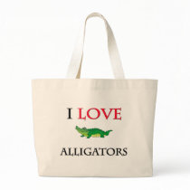 I Love Alligators Canvas Bags
