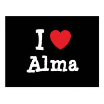 I love Alma heart T-Shirt Postcards