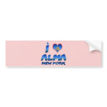 I love Alma, New York bumper stickers