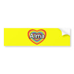 I love Alma, rainbow heart