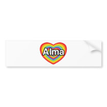 I love Alma, rainbow heart