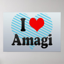 I Love Amagi, Japan Print