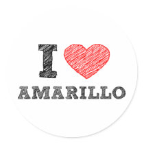 I Love Amarillo Stickers