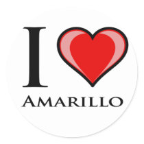 I Love Amarillo Sticker