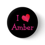 I Love Amber buttons