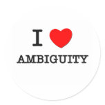 I Love Ambiguity stickers