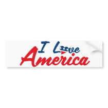I Love America bumper stickers